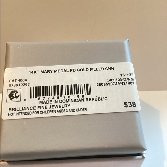 14KT Mary pendant gold filled chain - Picture 3 of 5